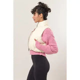 Pleather Crop Puffer