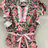 Floral Bow Tie Blouse