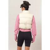 Pleather Crop Puffer
