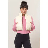 Pleather Crop Puffer
