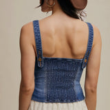 Button Up Denim Bodice