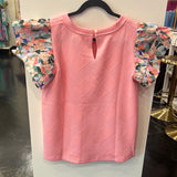 Pink Textured Blouse