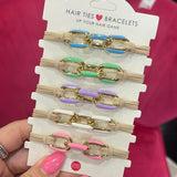5 PC Enamel Hair Tie set