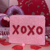 XOXO Beaded Pouch