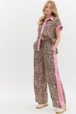 Pink Leopard Button Down