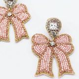 Beaded Bow Earrings