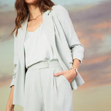 Shirred Sleeve Blazer