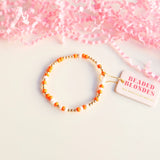 Orange and White Bracelet