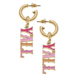 Yall Drop Hoop Earring