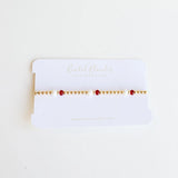 Maroon and White Bracelet