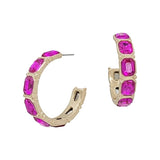 Rectangle Gemstone Earrings