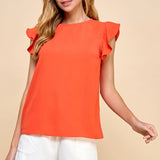 Orangesicle Ruffle Top