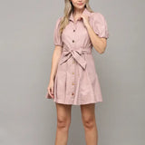 Leather Flare Dress