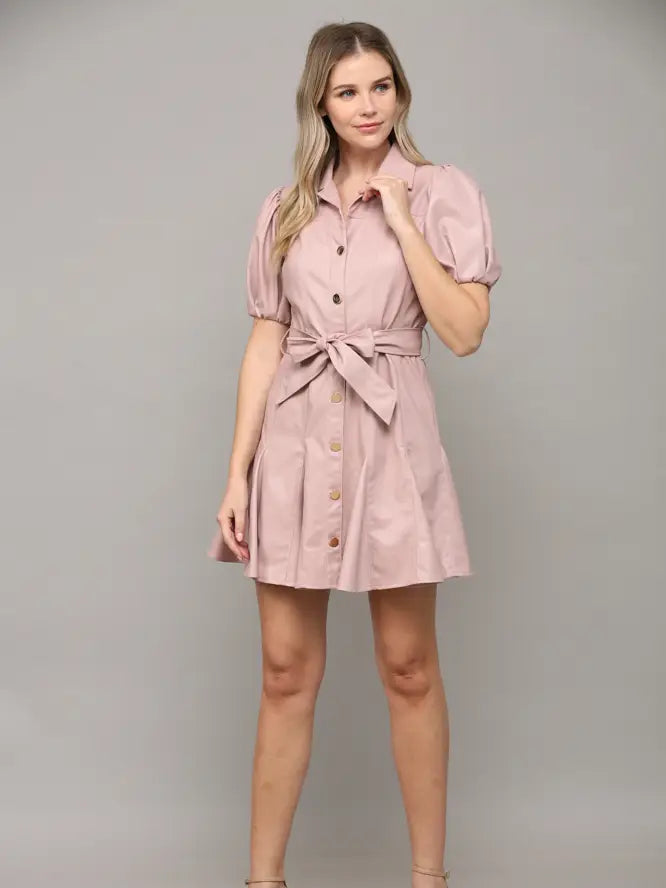 Leather Flare Dress The Golden Knob Leather Flare Dress The Golden Knob