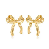 18K Filled Bow Earring