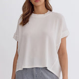 Ribbed Short Sleeve Top