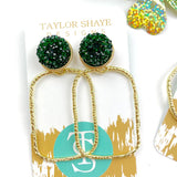 Glitter Top Hoops