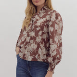 Floral Button Down Blouse