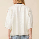 Aztec Sequin Top