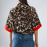 Leopard 3/4 Sleeve Blouse
