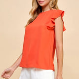 Orangesicle Ruffle Top