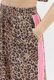 Pink Leopard Wide Leg Pants