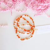 Orange and White Bracelet