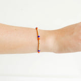 Orange and Blue Beaded Bracelet