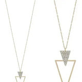 Double Triangle Pendant Necklace