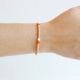 Orange and White Poppi Bracelet
