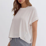 Ribbed Short Sleeve Top