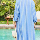 Oversized Stripe Shirt Dress