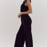 Velvet Bow Jumpsuit