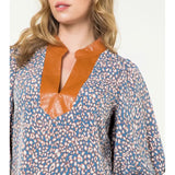 Puff Sleeve Print Top