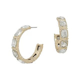 Rectangle Gemstone Earrings