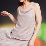 Lurex Cowl Neck Cami Top