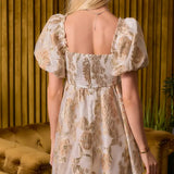 Lurex Jacquard Mini Dress