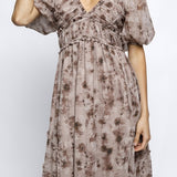 Floral and Lurex Maxi Dress