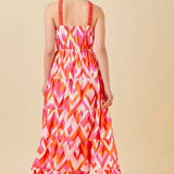 Geometric Pattern Maxi Dress