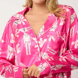 Satin Nutcracker & Bow Pj Set