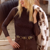 Crystal Mock Neck Top