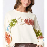 Pumpkin Sequin Sweater