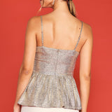 Metallic Foil Twist Cami Top