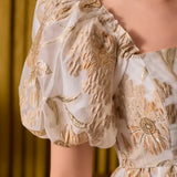 Lurex Jacquard Mini Dress