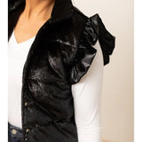 Shimmer Ruffle Sleeve Vest