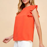 Orangesicle Ruffle Top