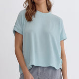 Ribbed Short Sleeve Top