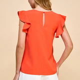 Orangesicle Ruffle Top