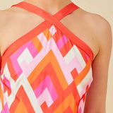 Geometric Pattern Maxi Dress