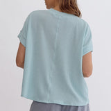 Ribbed Short Sleeve Top